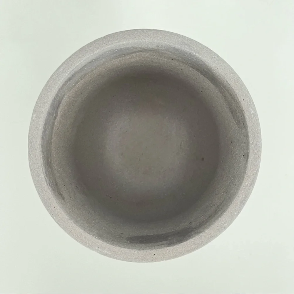 West Elm Monti Concrete Tabletop Planter Pot Gray Minimalist Brutalist Modern